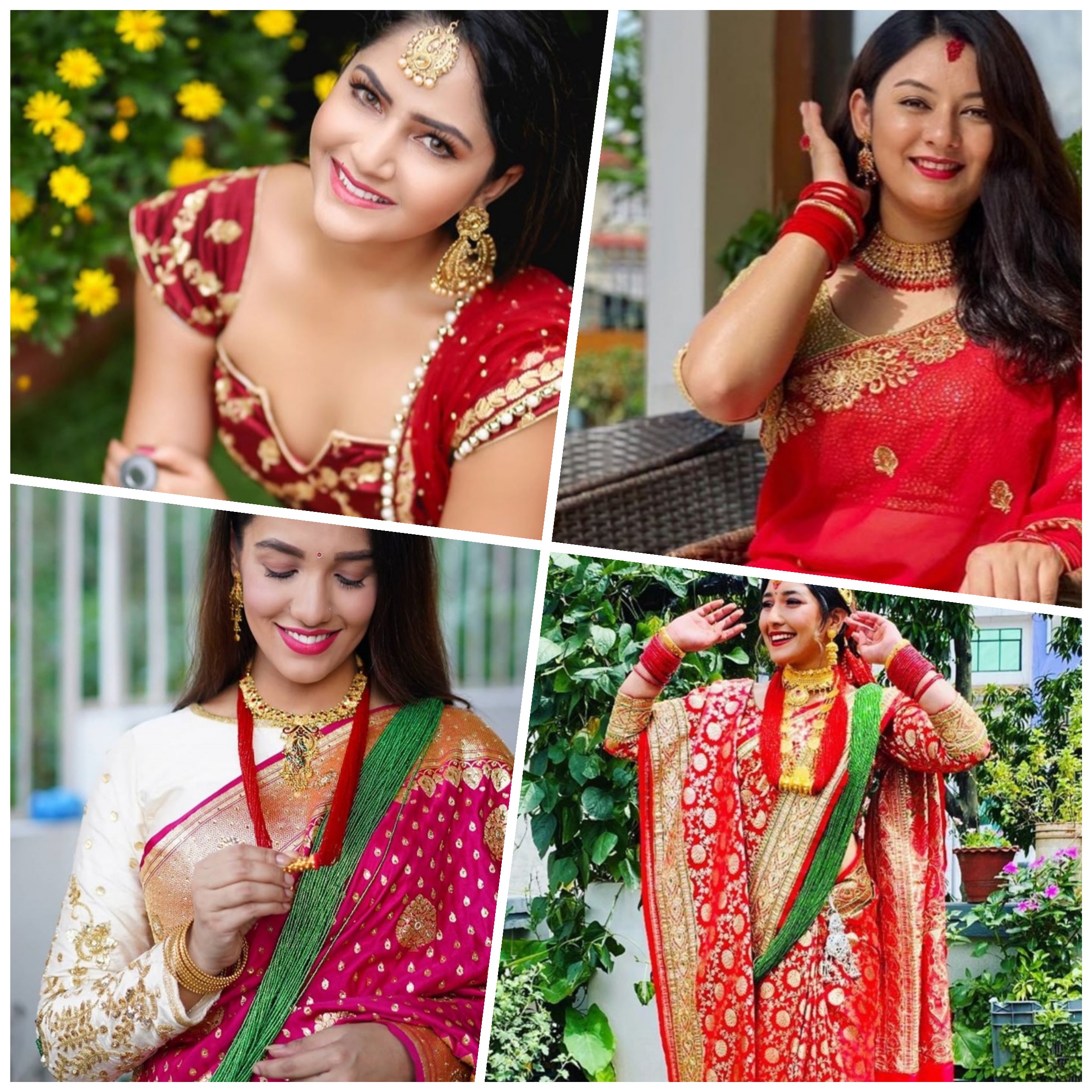 Teej Celebration Photos of Celebrities in Social Media
