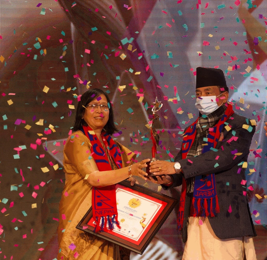 Gunkeshari Pradhan Manandhar, Nepal’s first female IT Engineer, Honored with Ncell Woman Icon ICT Award